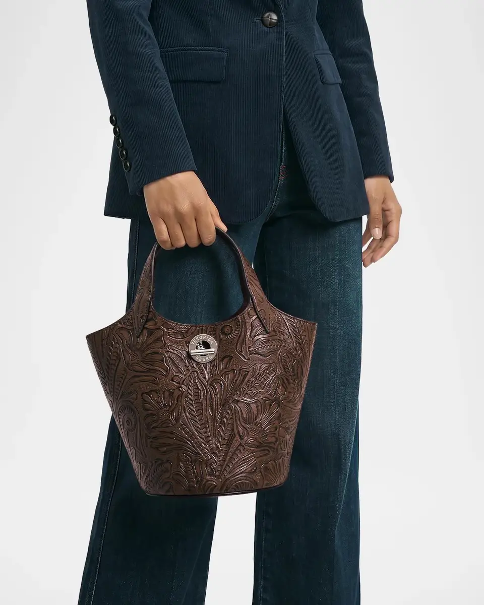 Veronica Beard Anchor Embossed Leather Top-Handle Bag | Thumbnail 2 Veronica Beard Anchor Embossed Leather Top-Handle Bag | Thumbnail 2