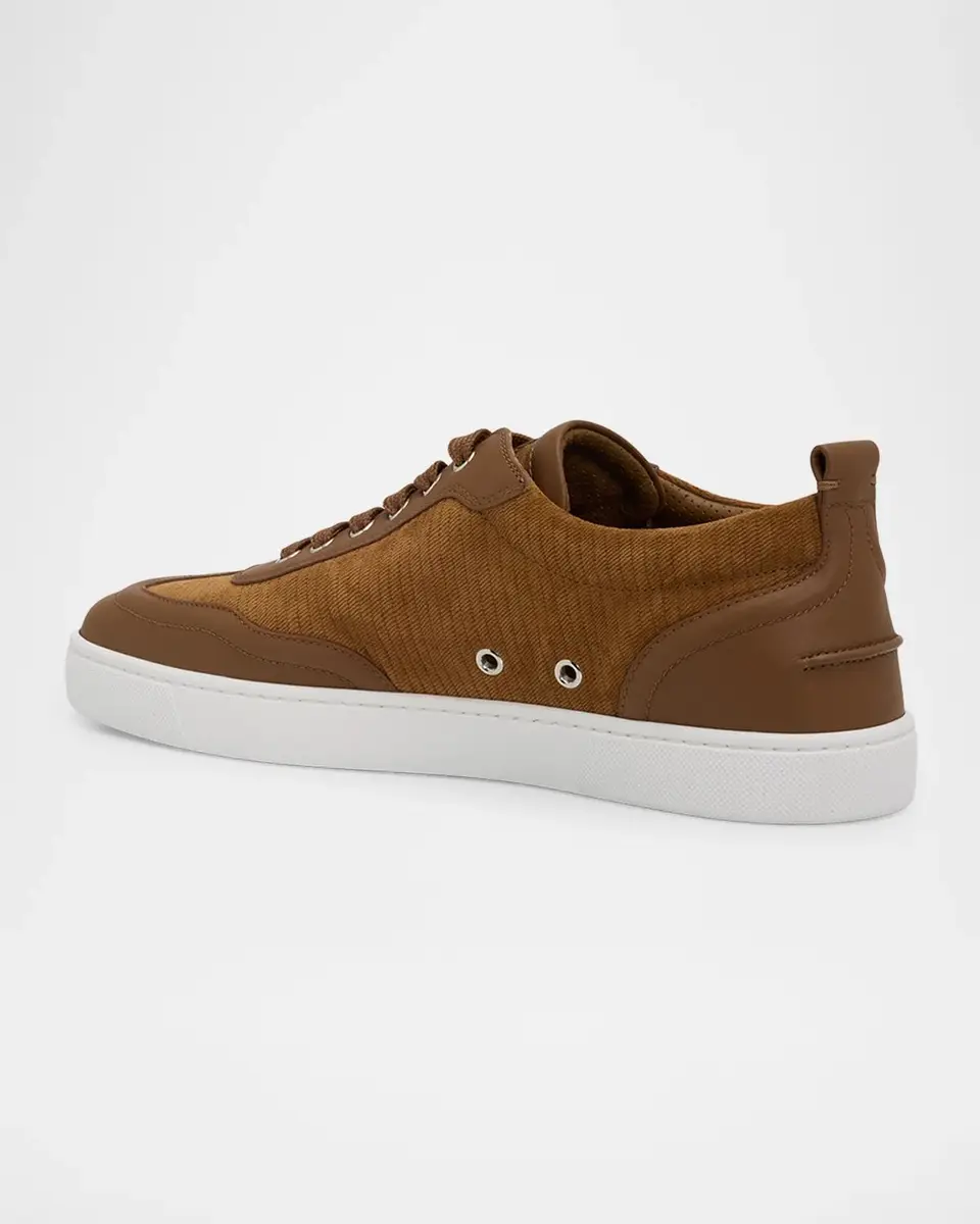 Christian Louboutin Men's Retero Reversed Leather Low-Top Sneakers | Thumbnail 2 Christian Louboutin Men's Retero Reversed Leather Low-Top Sneakers | Thumbnail 2