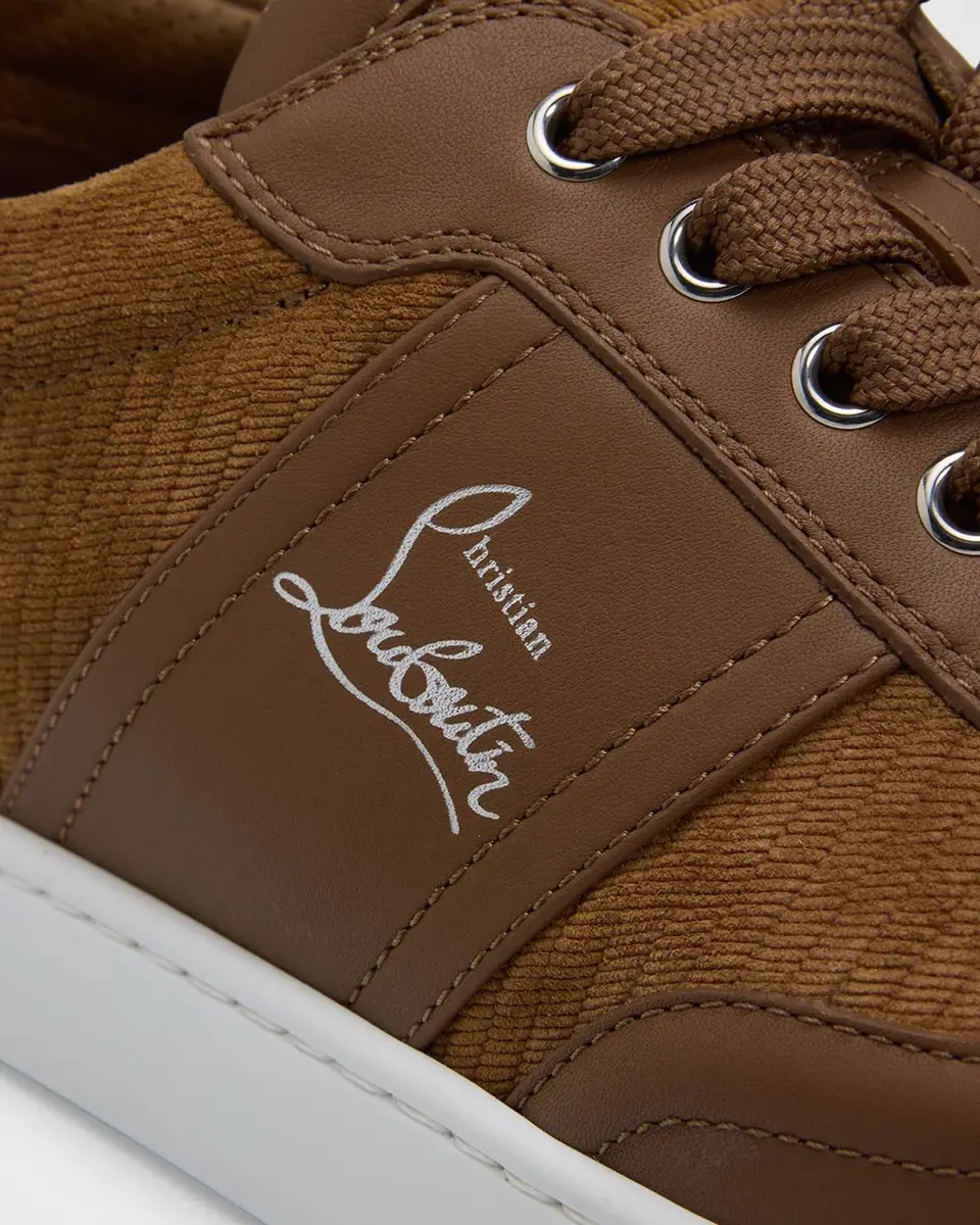 Christian Louboutin Men's Retero Reversed Leather Low-Top Sneakers | Thumbnail 3 Christian Louboutin Men's Retero Reversed Leather Low-Top Sneakers | Thumbnail 3
