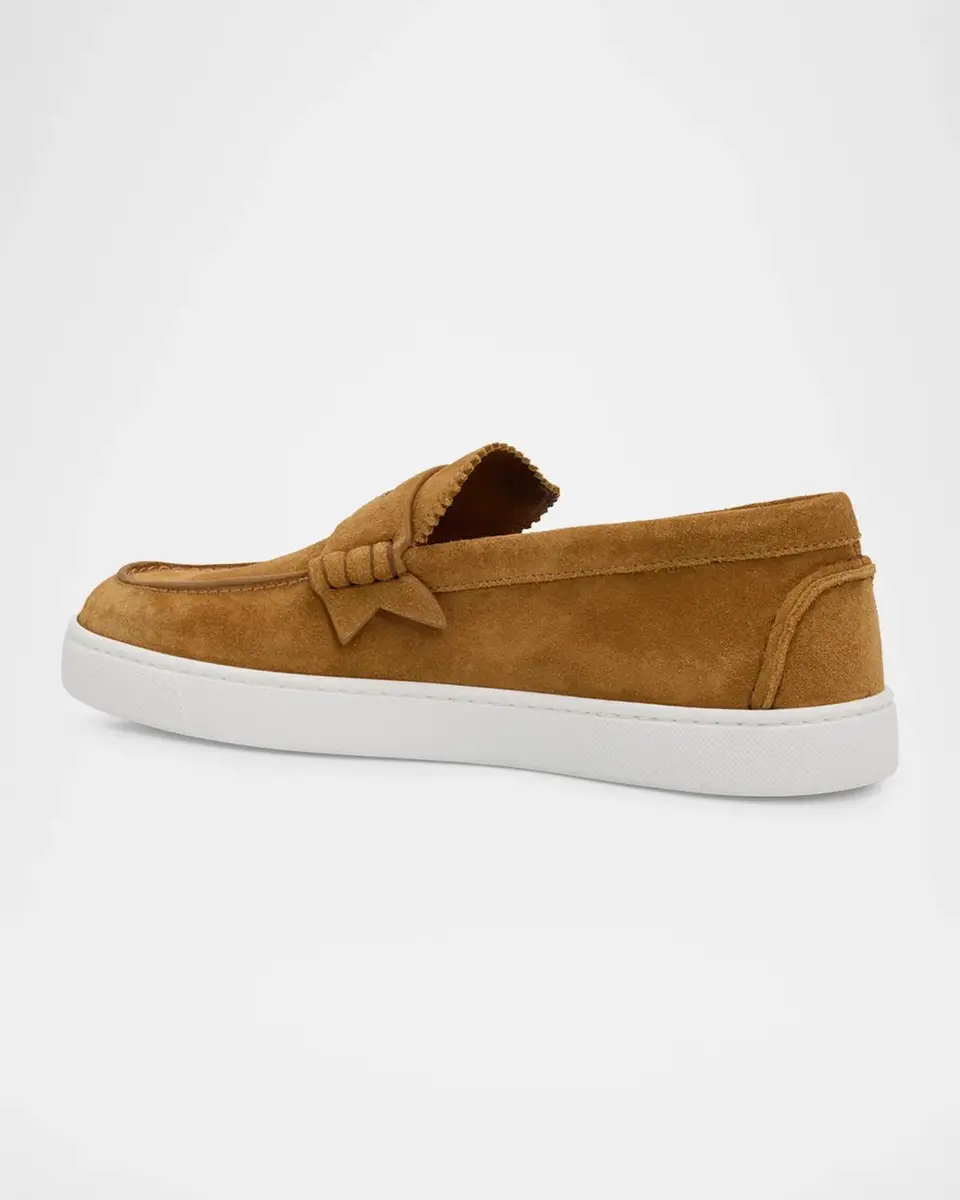 Christian Louboutin Men's The Harold I Flat Leather Red-Sole Boat Shoes | Thumbnail 2 Christian Louboutin Men's The Harold I Flat Leather Red-Sole Boat Shoes | Thumbnail 2
