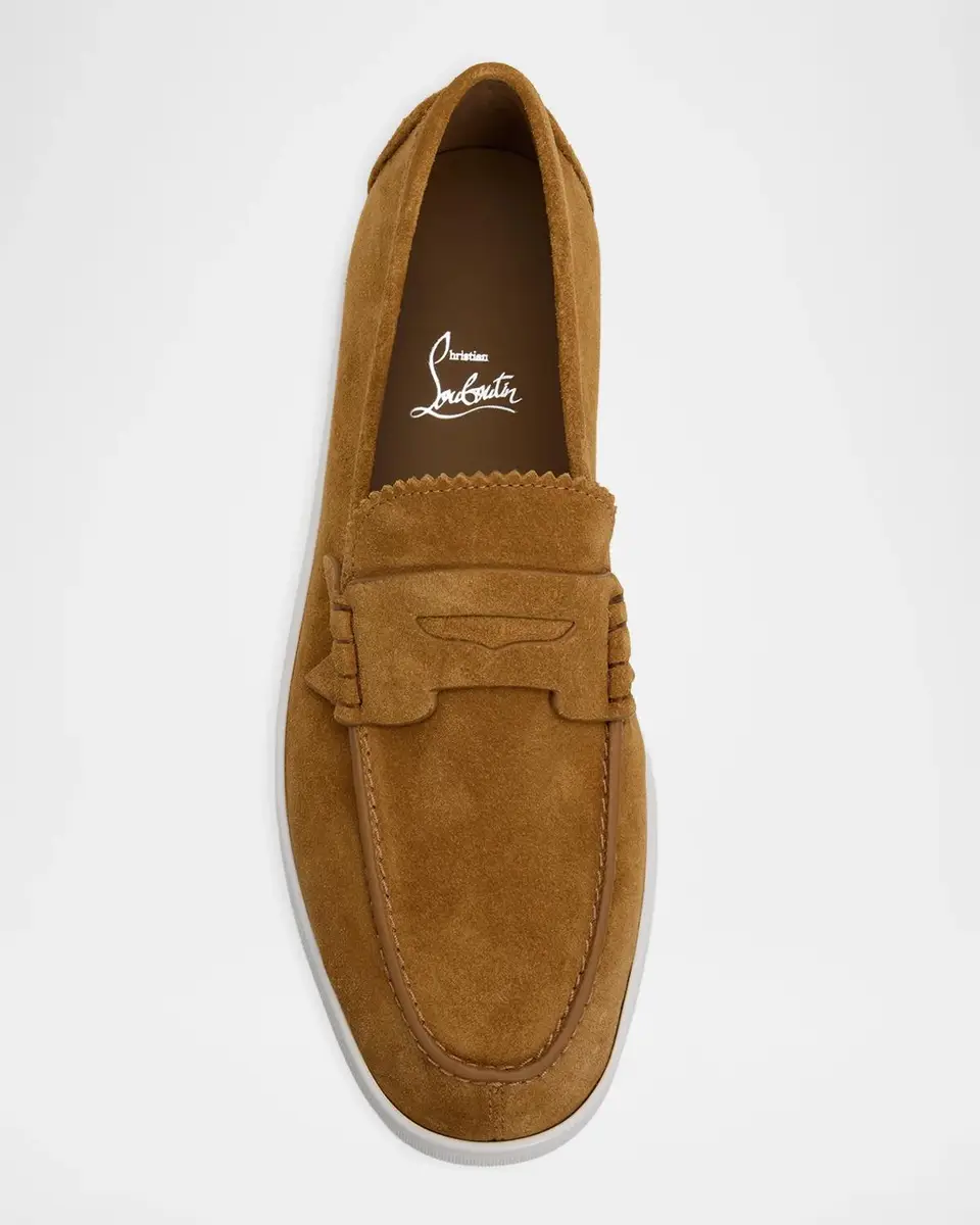 Christian Louboutin Men's The Harold I Flat Leather Red-Sole Boat Shoes | Thumbnail 4 Christian Louboutin Men's The Harold I Flat Leather Red-Sole Boat Shoes | Thumbnail 4