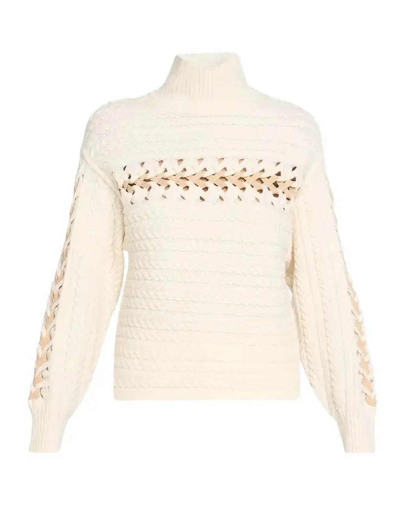 Ramy Brook Nina Wool Threaded-Knit Sweater | Image 1 Ramy Brook Nina Wool Threaded-Knit Sweater | Image 1