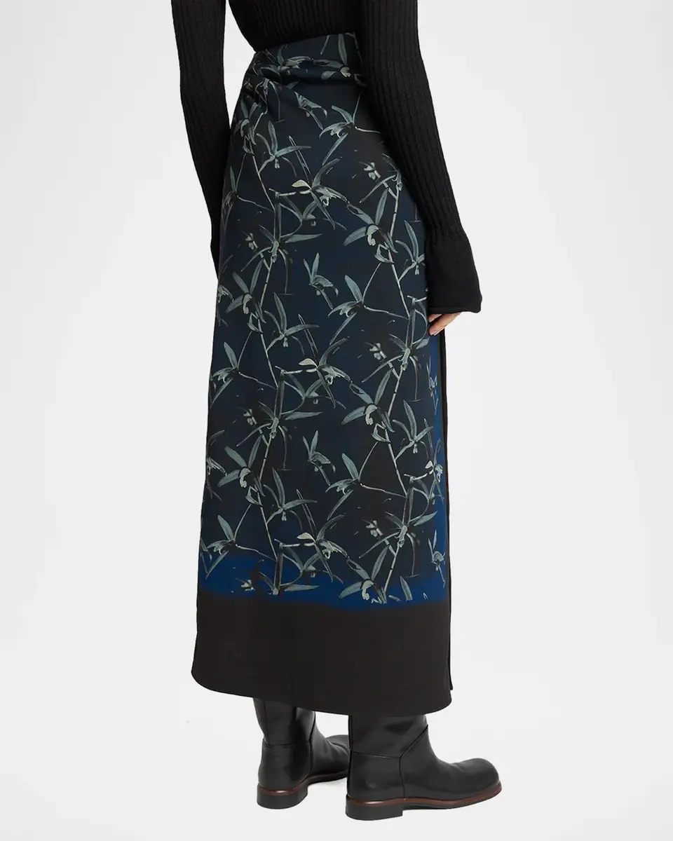 Proenza Schouler Anais Floral-Print Button-Side Midi Skirt | Thumbnail 3 Proenza Schouler Anais Floral-Print Button-Side Midi Skirt | Thumbnail 3