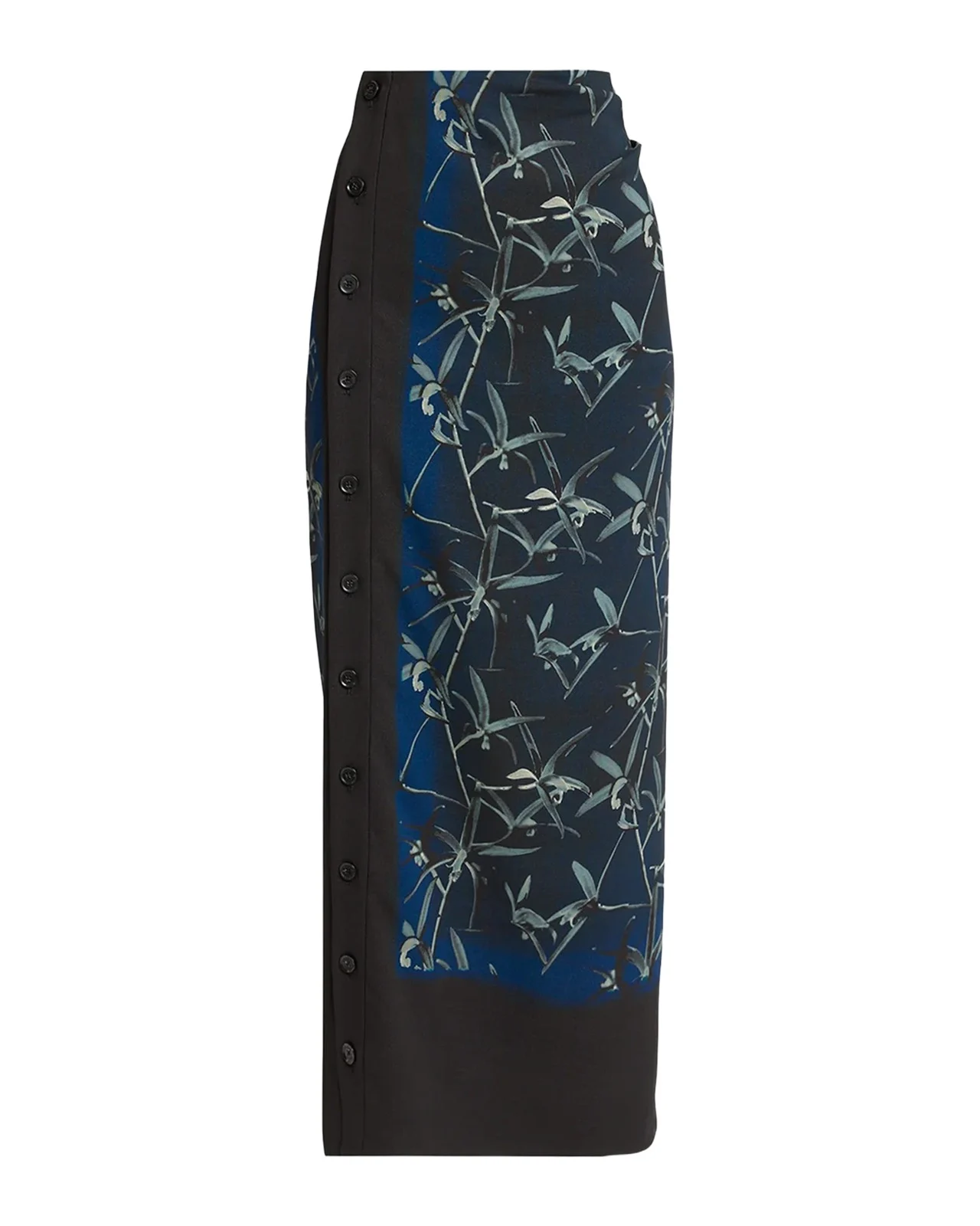 Anais Floral-Print Button-Side Midi Skirt Anais Floral-Print Button-Side Midi Skirt