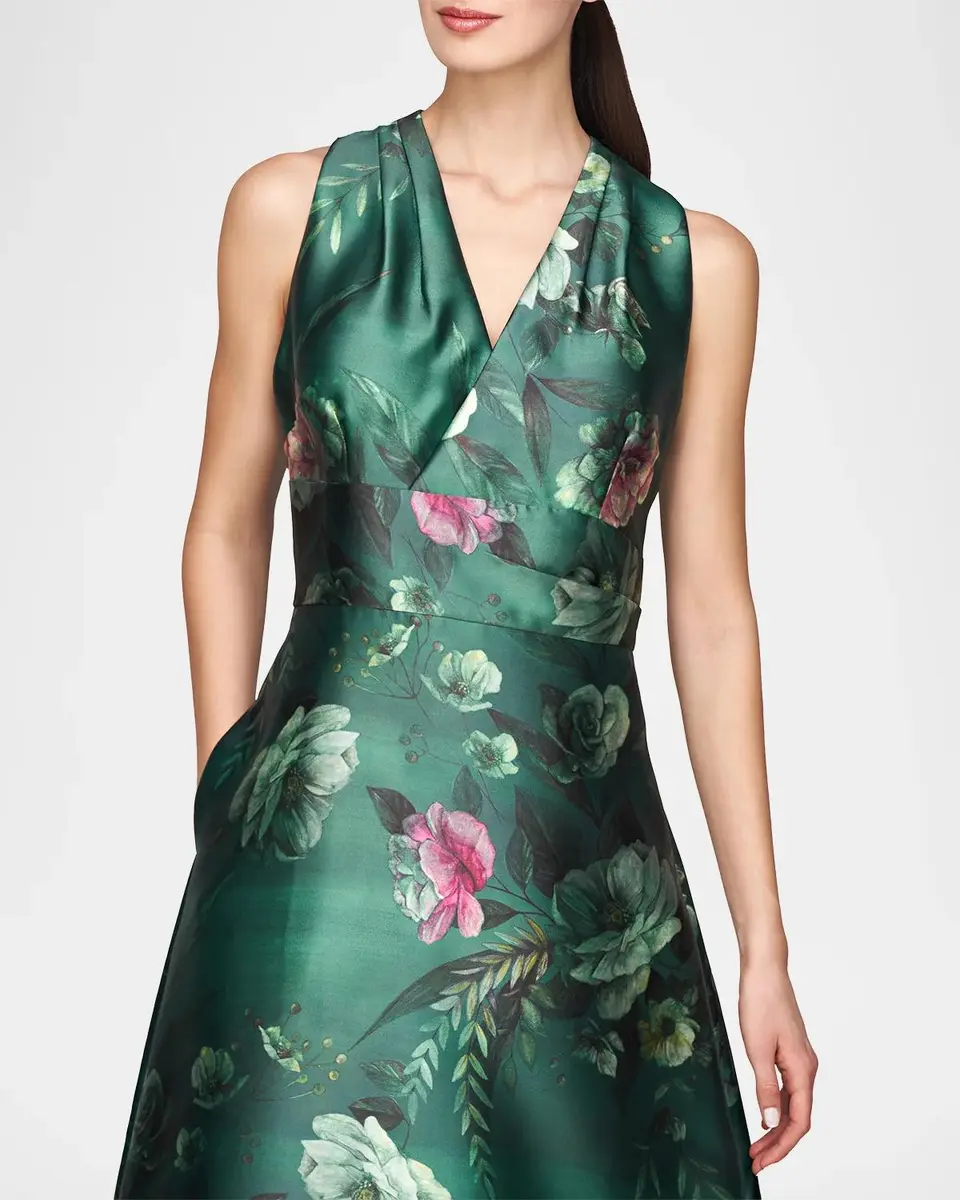 Kay Unger New York Rosalind Floral Print Gown | Thumbnail 5