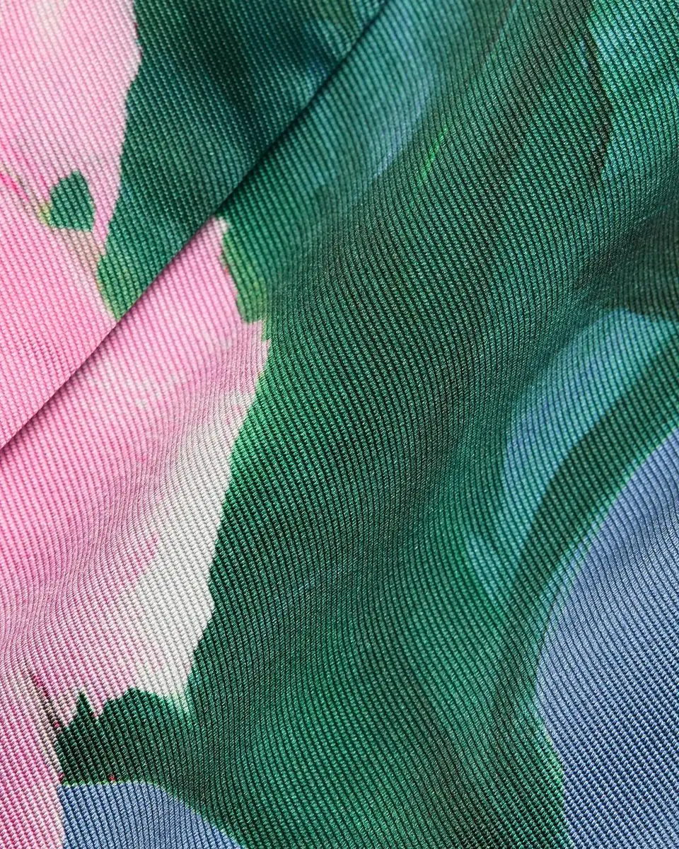 Kay Unger New York Luciana Satin Floral Column Gown | Thumbnail 6