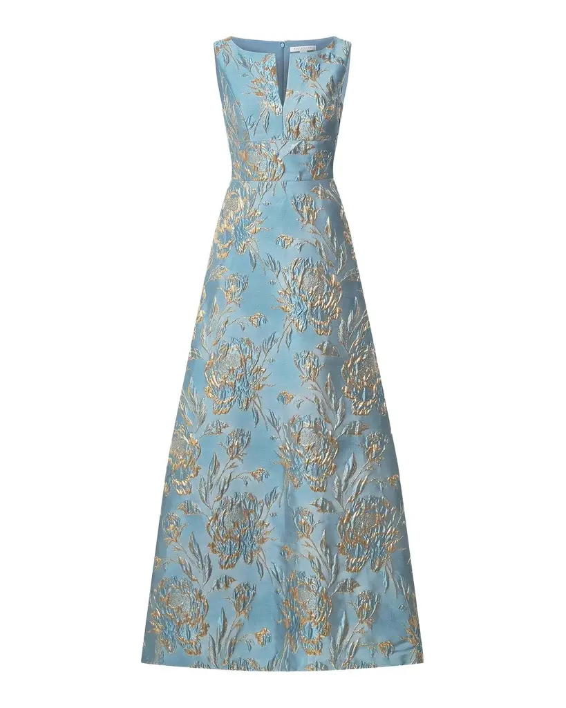 Giulietta Metallic Rose Jacquard Gown Giulietta Metallic Rose Jacquard Gown