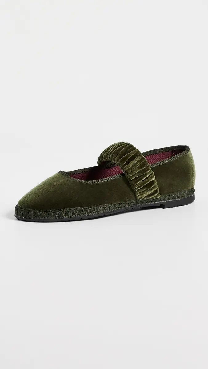 Flabelus Mafalda Velvet Mary Jane Flats | Thumbnail 2 Flabelus Mafalda Velvet Mary Jane Flats | Thumbnail 2