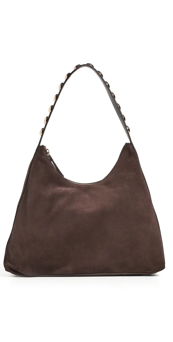 Loeffler Randall Stassie Studded Slouchy Suede Shoulder Bag Tmoro One Size | Image 1 Loeffler Randall Stassie Studded Slouchy Suede Shoulder Bag Tmoro One Size | Image 1