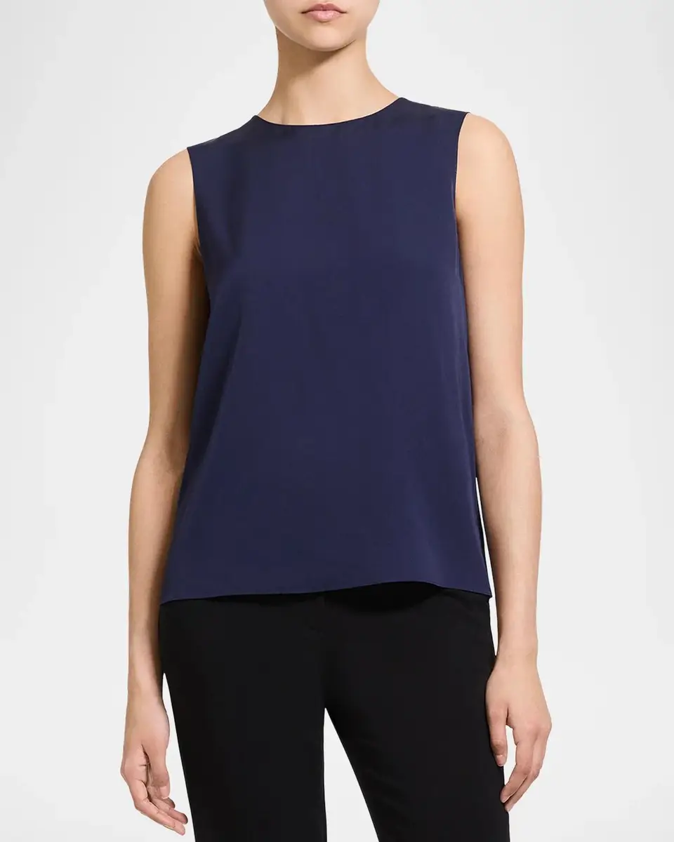 Theory Silk Straight Shell Top | Thumbnail 4 Theory Silk Straight Shell Top | Thumbnail 4