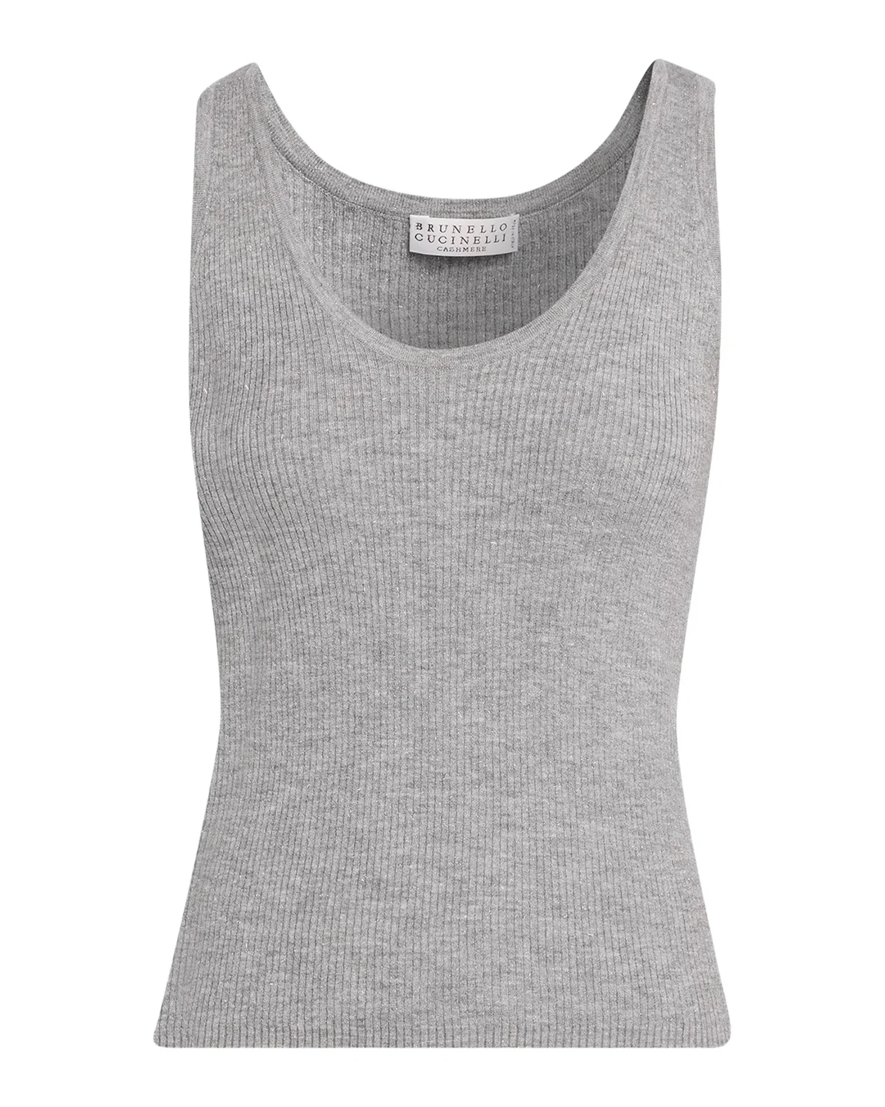 Brunello Cucinelli Sparkle Rib Knit Tank Top