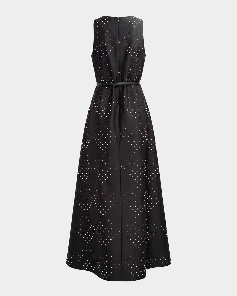 LOVEBIRDS Bennet Diamond-Patterned A-Line Maxi Dress | Thumbnail 4 LOVEBIRDS Bennet Diamond-Patterned A-Line Maxi Dress | Thumbnail 4