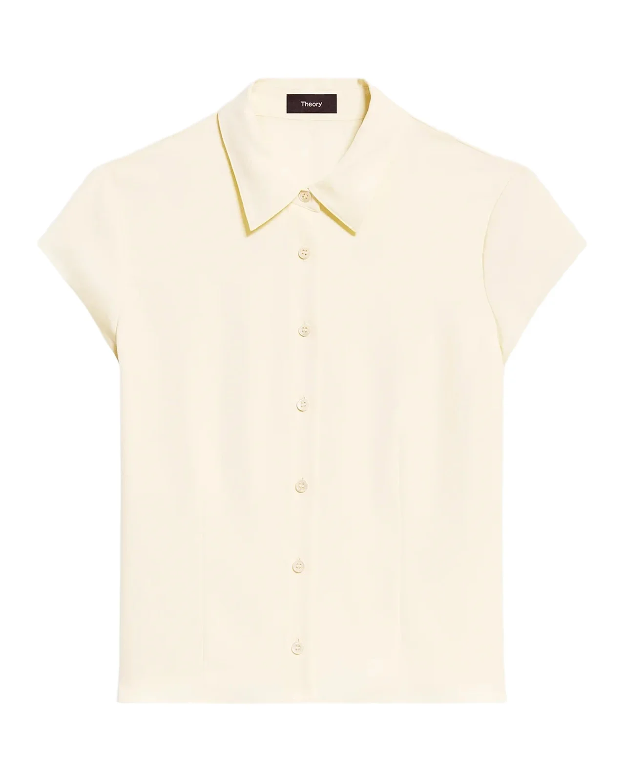 Cap-Sleeve Modern Silk Georgette Blouse Cap-Sleeve Modern Silk Georgette Blouse