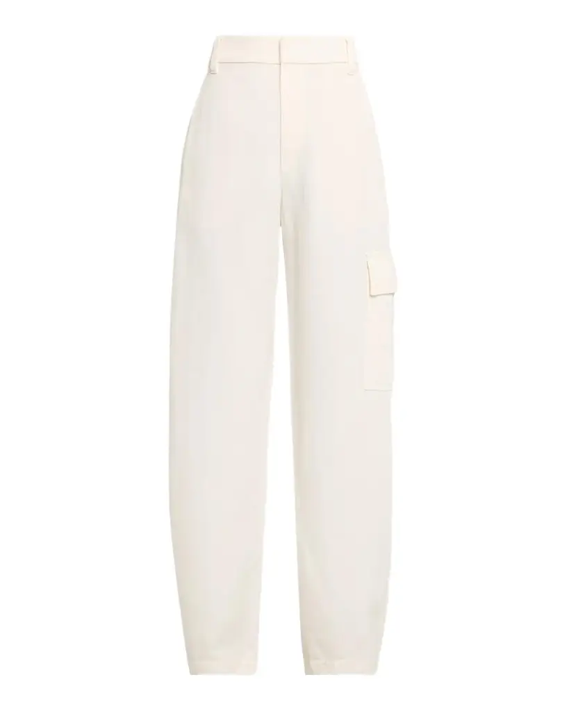 Brunello Cucinelli Fluid Wool Wide-Leg Cargo Pants