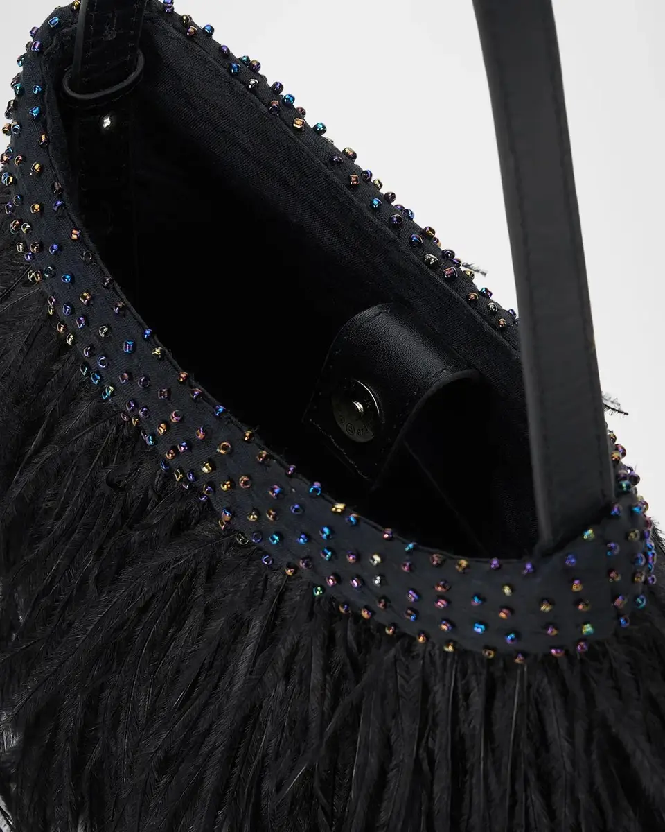 Staud Winslow Beaded Feather Top-Handle Bag | Thumbnail 4 Staud Winslow Beaded Feather Top-Handle Bag | Thumbnail 4