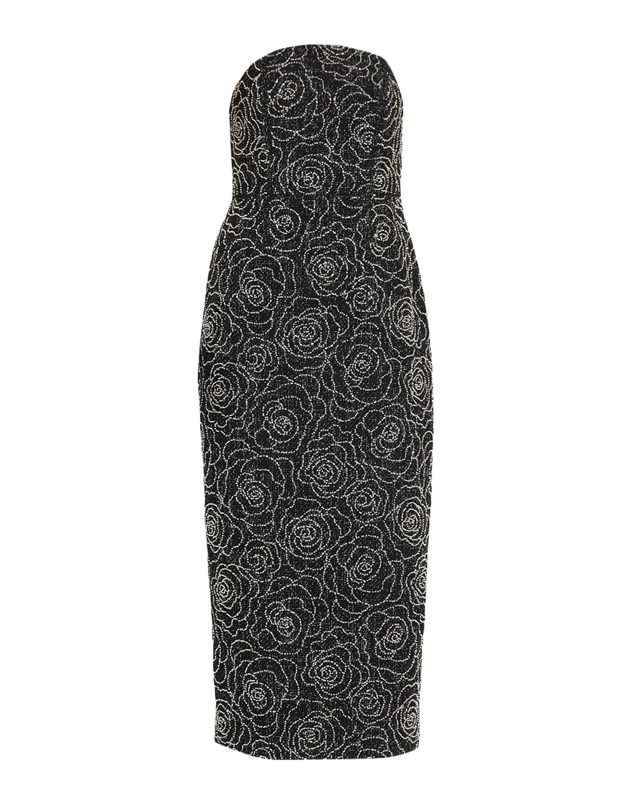 Kait Floral Beaded Column Midi Dress Kait Floral Beaded Column Midi Dress