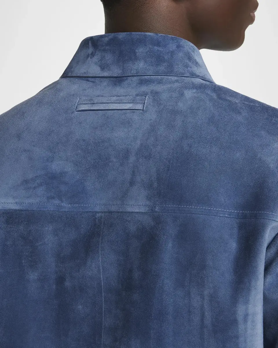 Zegna Men's Suede Full-Zip Blouson | Thumbnail 5 Zegna Men's Suede Full-Zip Blouson | Thumbnail 5
