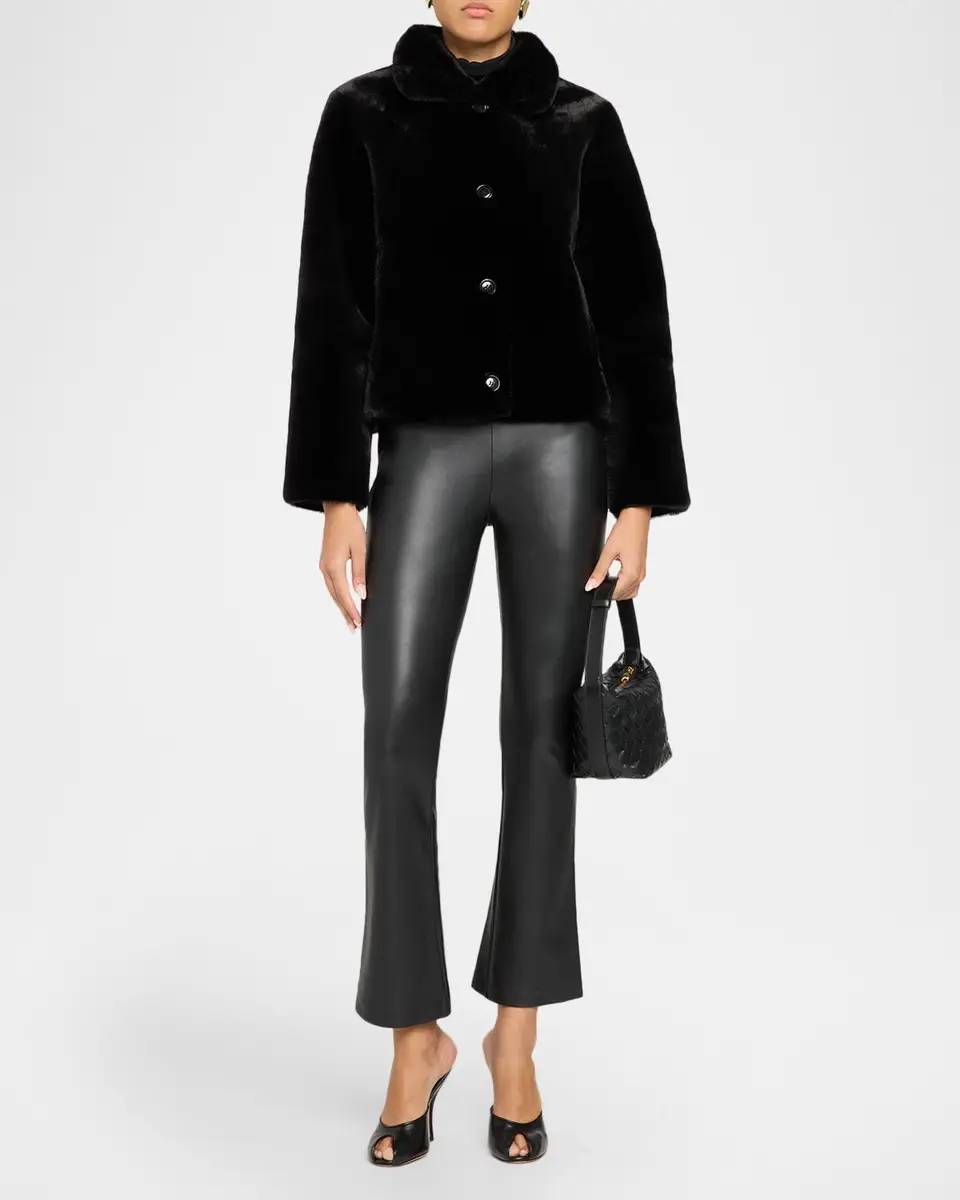 Generation Love Lex Faux Leather Kick Flare Pants | Thumbnail 2