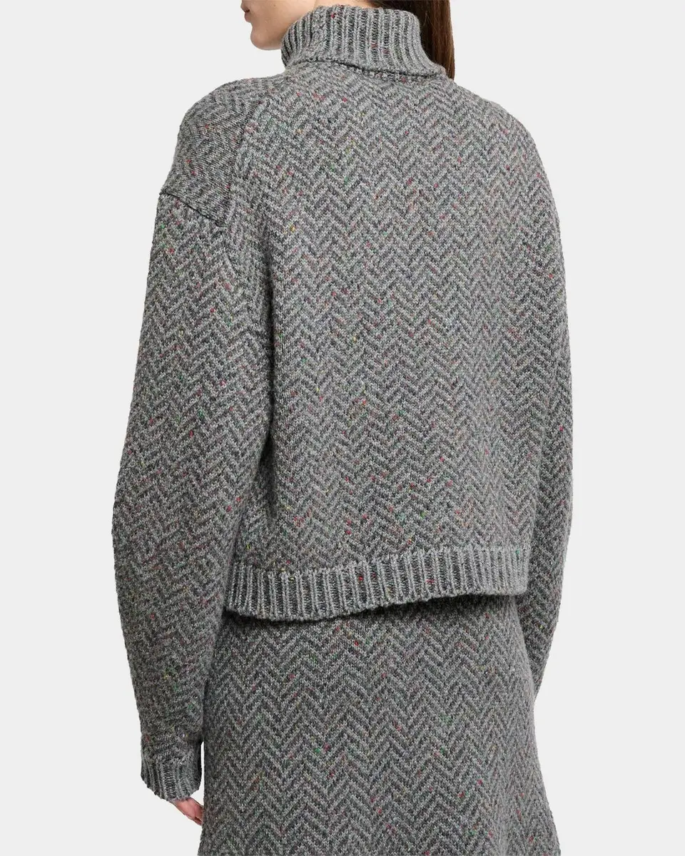 Gabriela Hearst Courtney Cashmere Herringbone Turtleneck Sweater | Thumbnail 3 Gabriela Hearst Courtney Cashmere Herringbone Turtleneck Sweater | Thumbnail 3