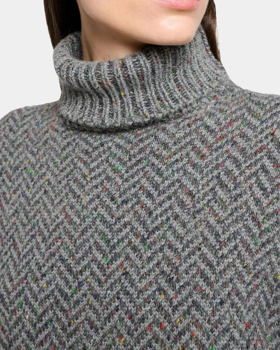Gabriela Hearst Courtney Cashmere Herringbone Turtleneck Sweater | Thumbnail 5 Gabriela Hearst Courtney Cashmere Herringbone Turtleneck Sweater | Thumbnail 5