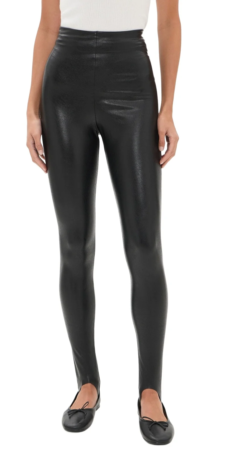 Faux Leather Stirrup Leggings Faux Leather Stirrup Leggings