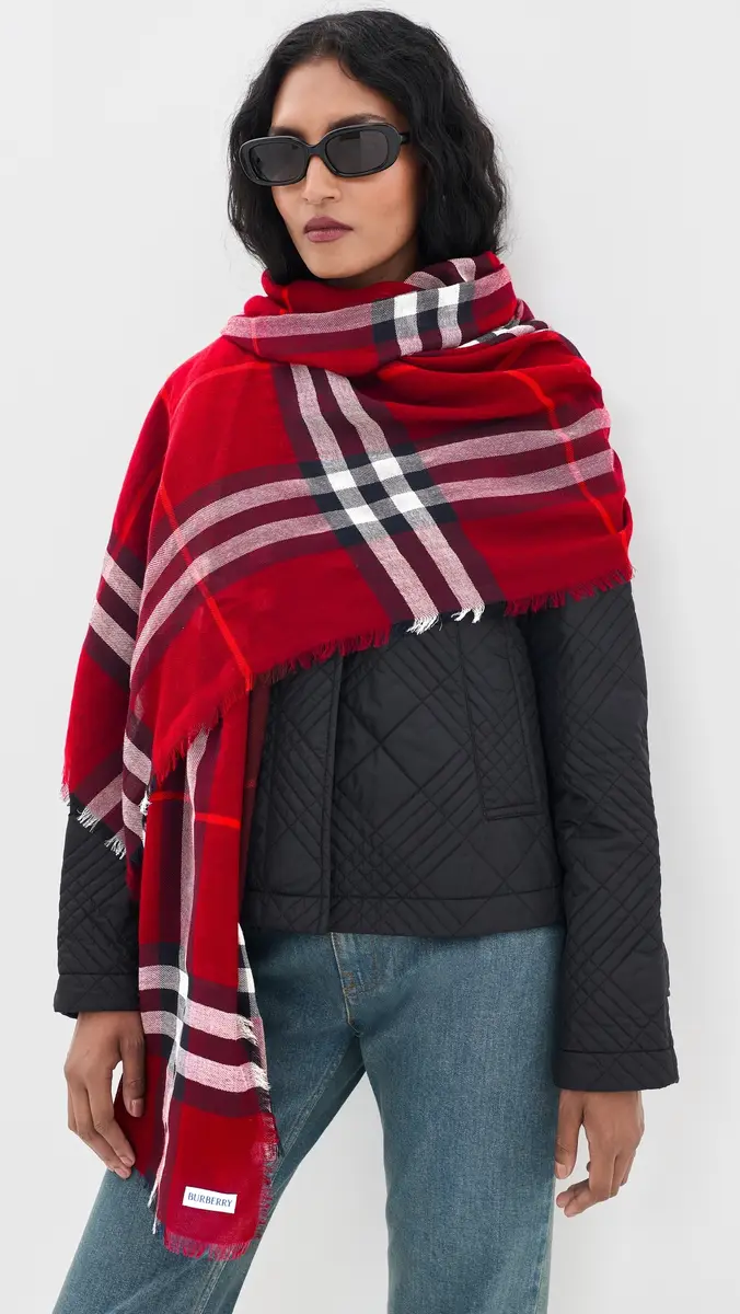 Burberry Wide Check Wool Scarf | Thumbnail 3 Burberry Wide Check Wool Scarf | Thumbnail 3