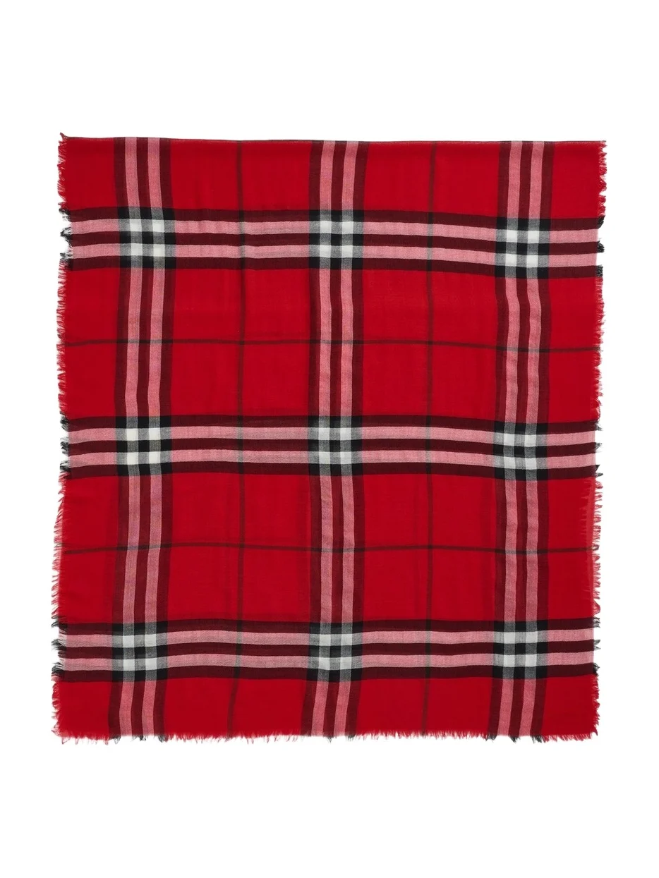 Wide Check Wool Scarf Wide Check Wool Scarf