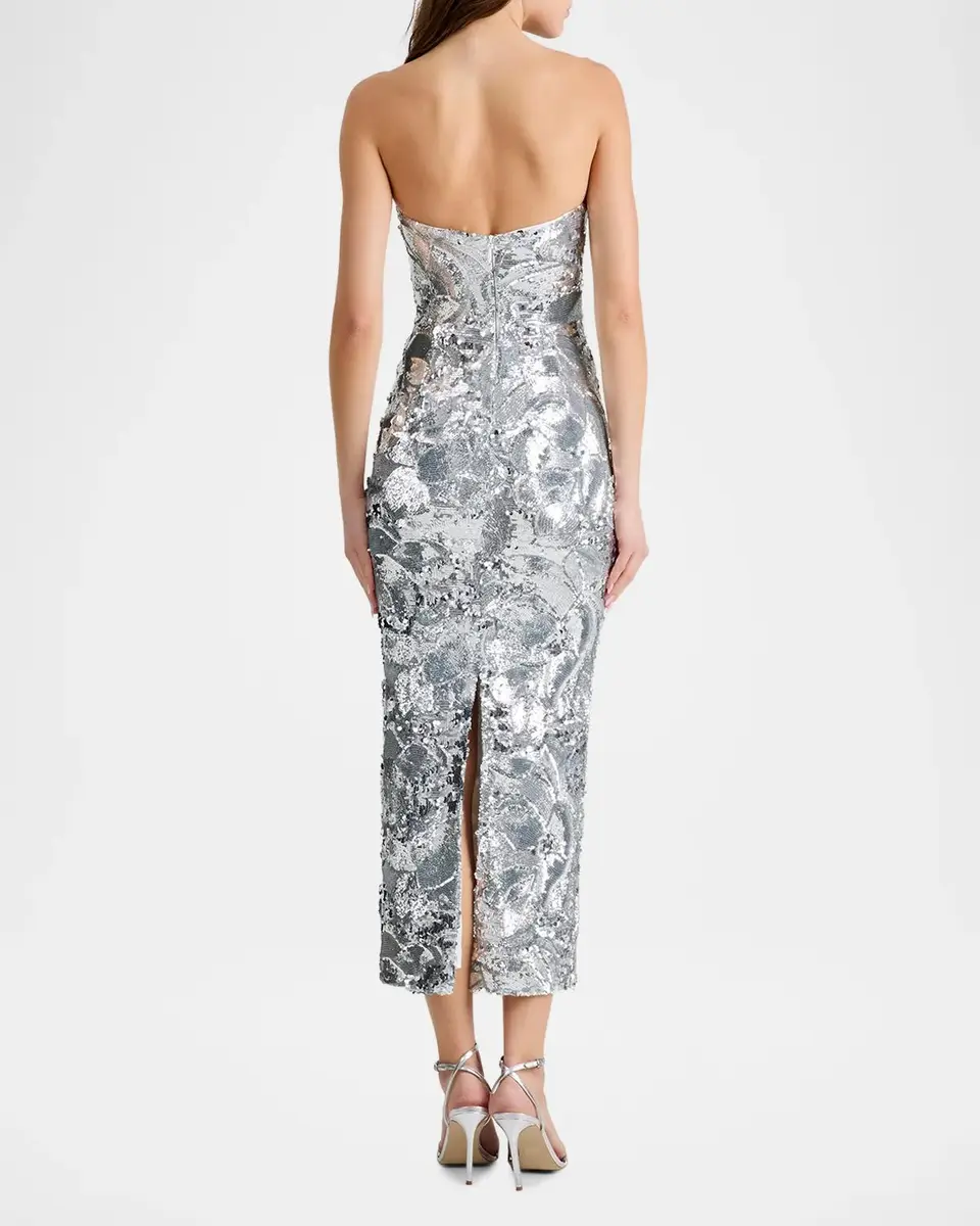 HELSI Leslie Strapless Sequin Column Gown | Thumbnail 3 HELSI Leslie Strapless Sequin Column Gown | Thumbnail 3