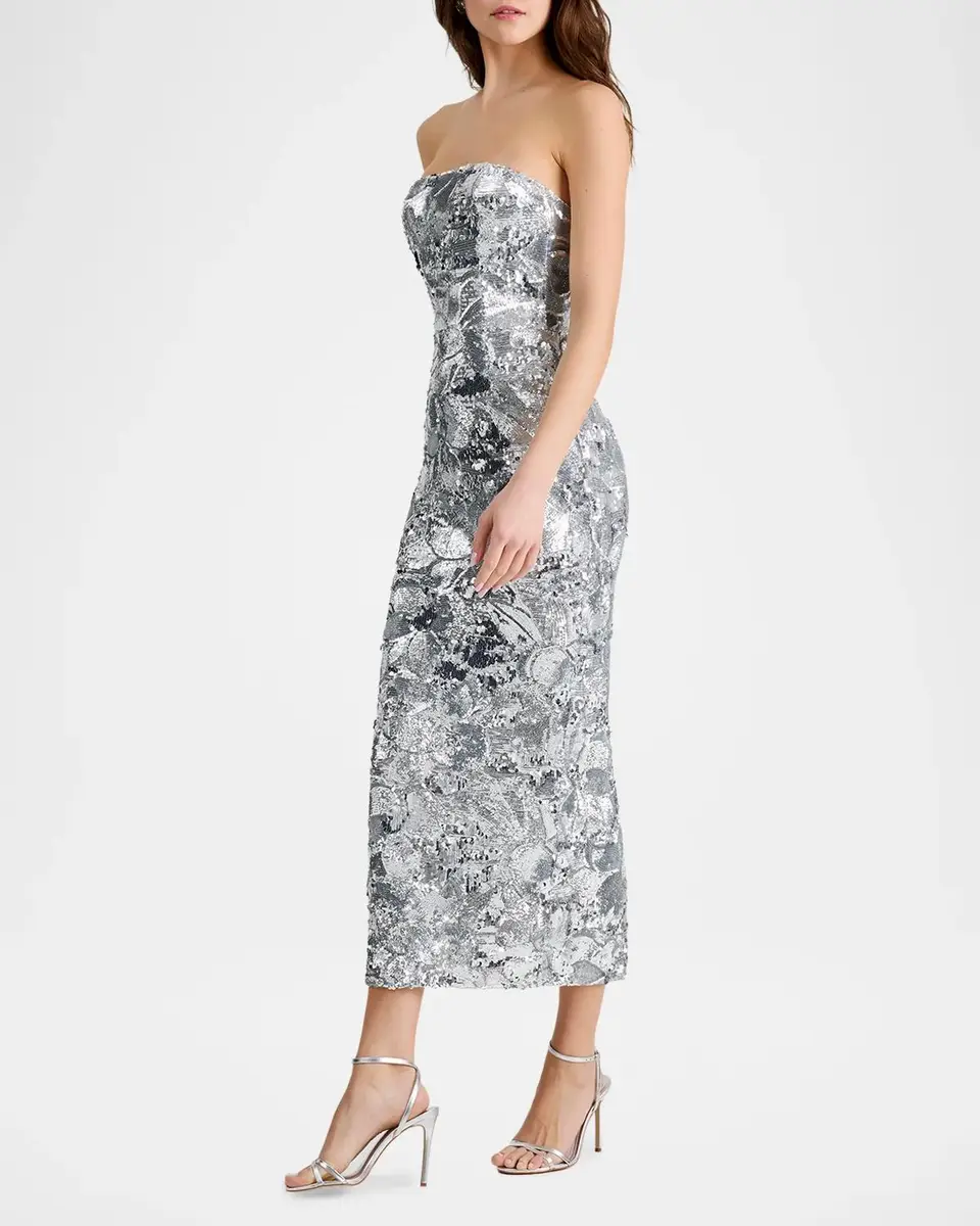 HELSI Leslie Strapless Sequin Column Gown | Thumbnail 4 HELSI Leslie Strapless Sequin Column Gown | Thumbnail 4
