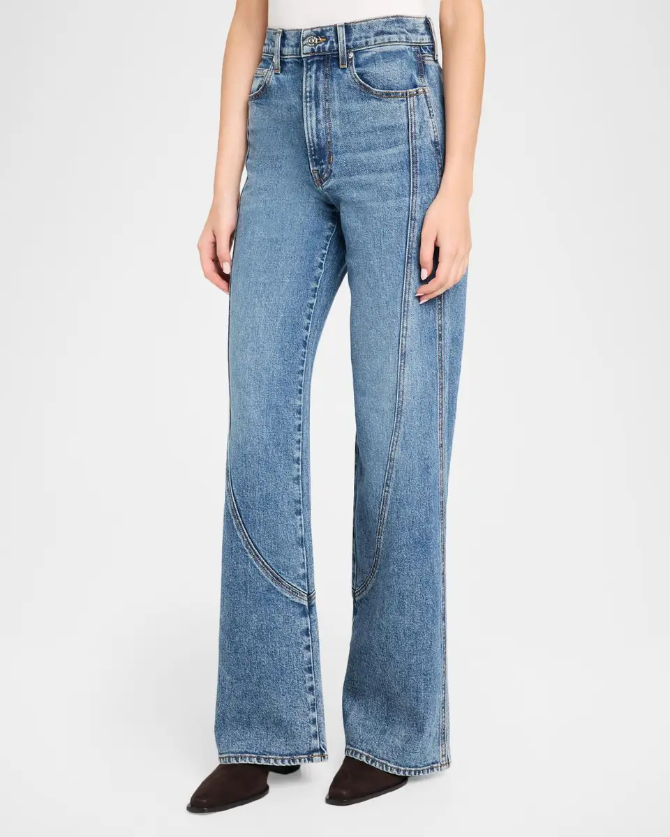 Veronica Beard Taylor Godet Wide-Leg Jeans | Thumbnail 4 Veronica Beard Taylor Godet Wide-Leg Jeans | Thumbnail 4
