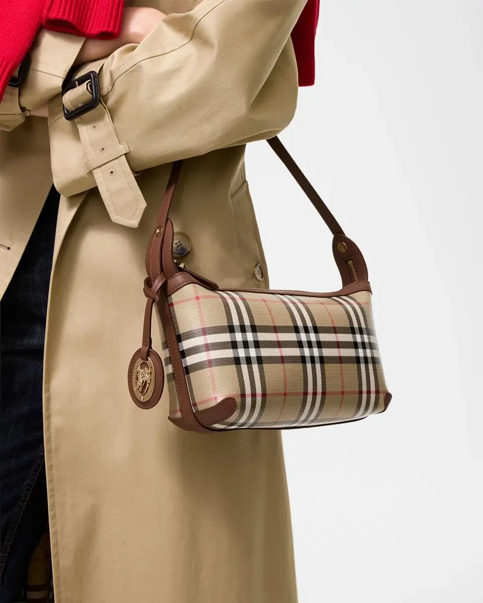 Burberry Mini Check Canvas Shoulder Bag | Thumbnail 2