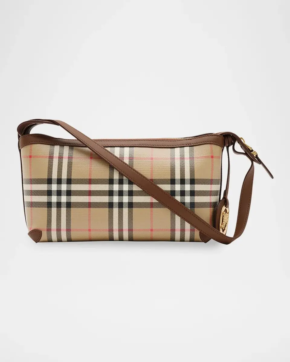 Burberry Mini Check Canvas Shoulder Bag | Thumbnail 3