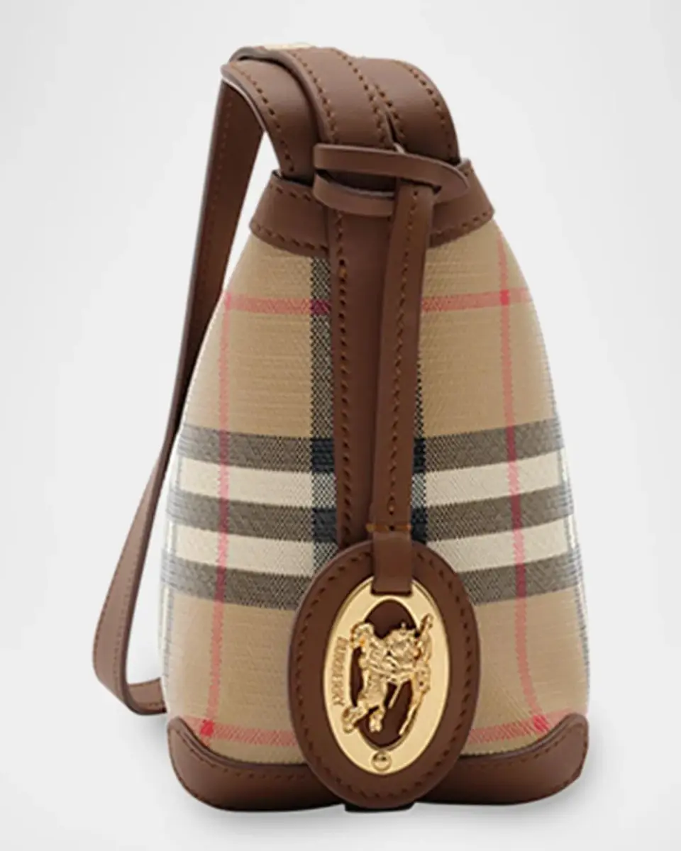 Burberry Mini Check Canvas Shoulder Bag | Thumbnail 4
