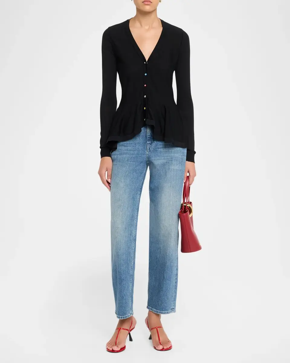 Staud Jamie Peplum Button Top | Thumbnail 2 Staud Jamie Peplum Button Top | Thumbnail 2