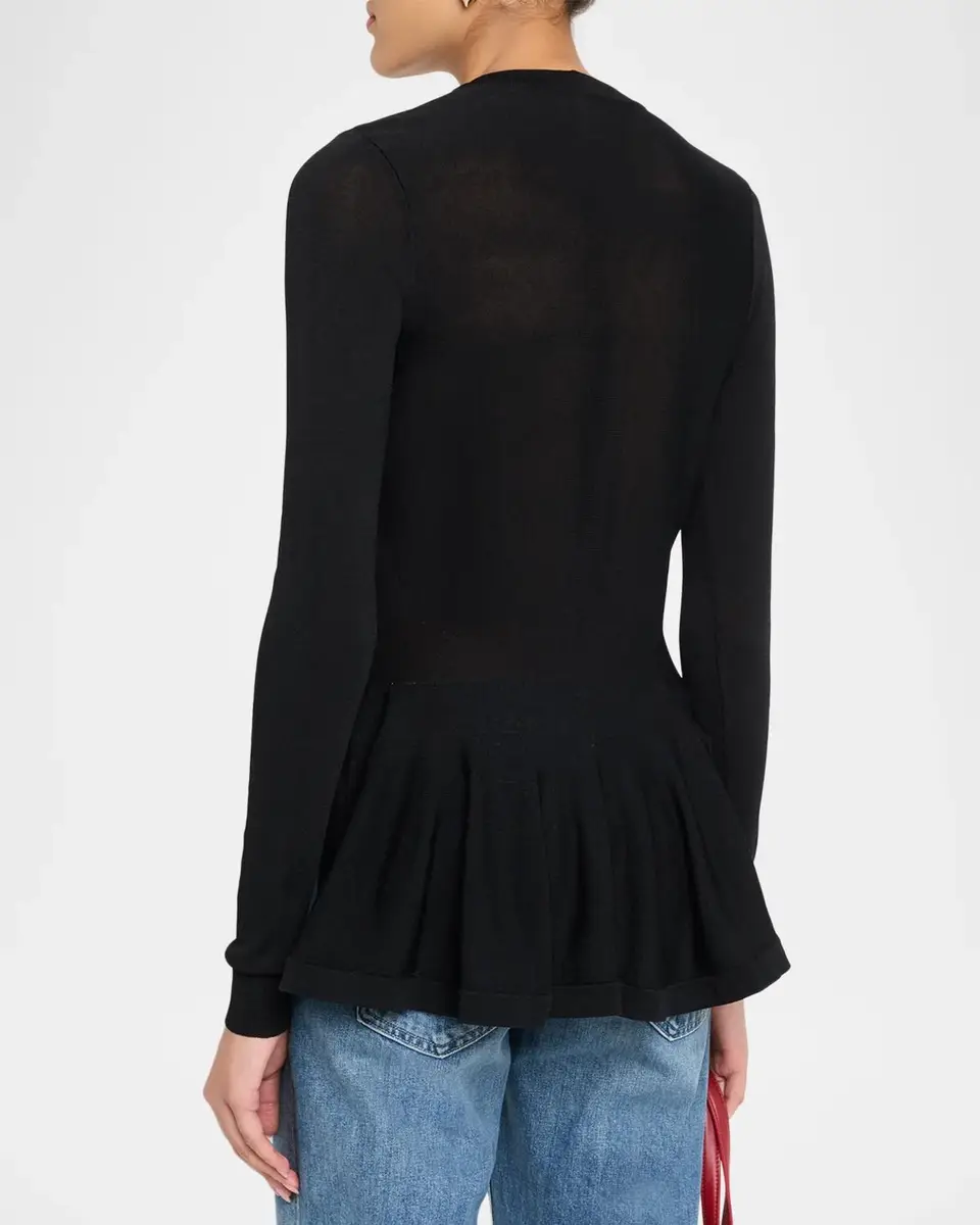 Staud Jamie Peplum Button Top | Thumbnail 3 Staud Jamie Peplum Button Top | Thumbnail 3