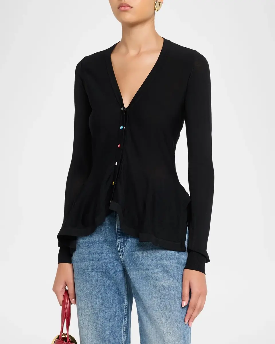 Staud Jamie Peplum Button Top | Thumbnail 4 Staud Jamie Peplum Button Top | Thumbnail 4