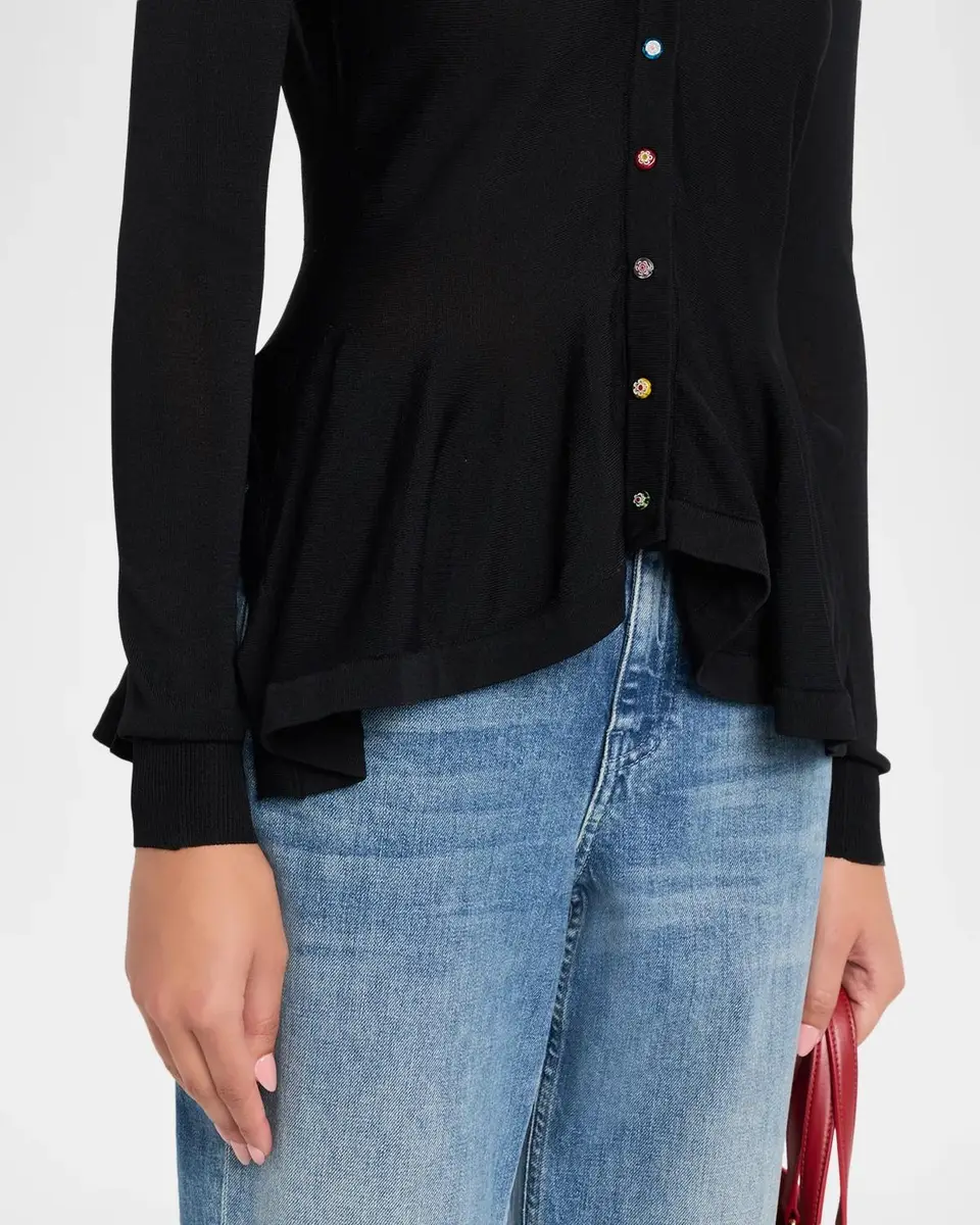 Staud Jamie Peplum Button Top | Thumbnail 5 Staud Jamie Peplum Button Top | Thumbnail 5