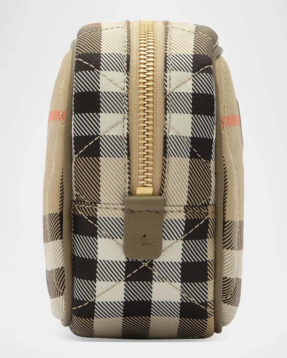 Burberry Horseshoe Quilted Check Wristlet Pouch Bag | Thumbnail 5 Burberry Horseshoe Quilted Check Wristlet Pouch Bag | Thumbnail 5