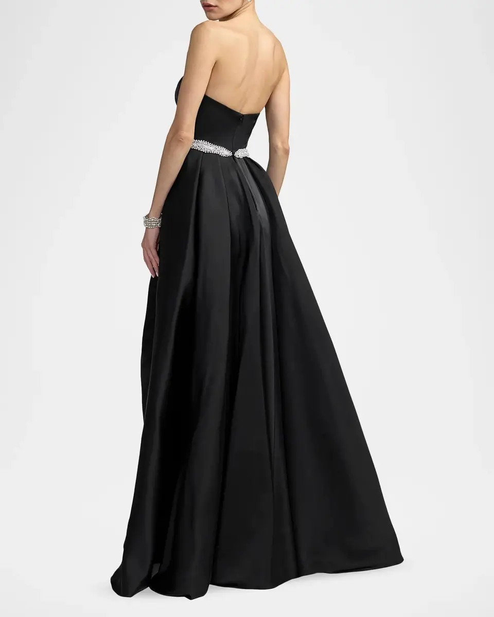 Mac Duggal Evening Strapless Satin Gown | Thumbnail 3