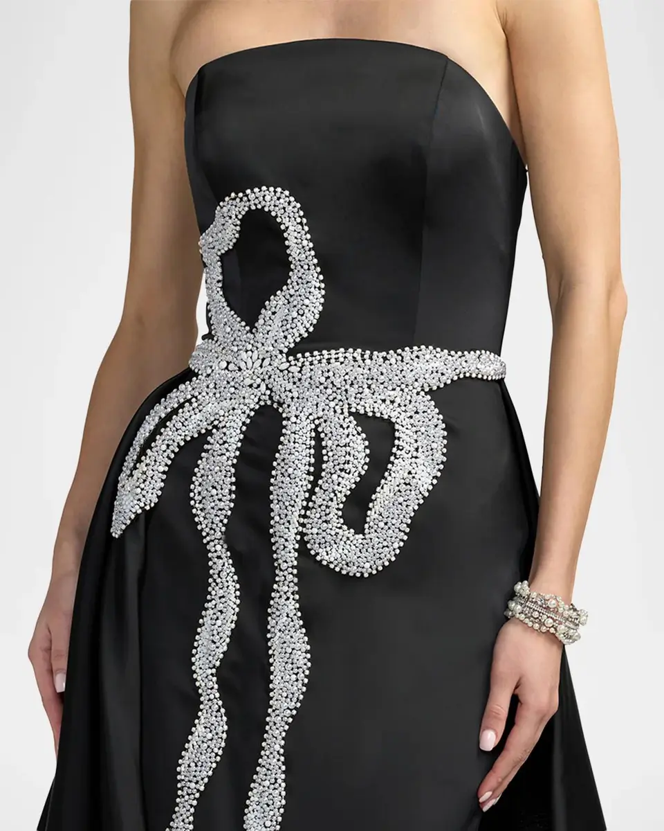 Mac Duggal Evening Strapless Satin Gown | Thumbnail 4