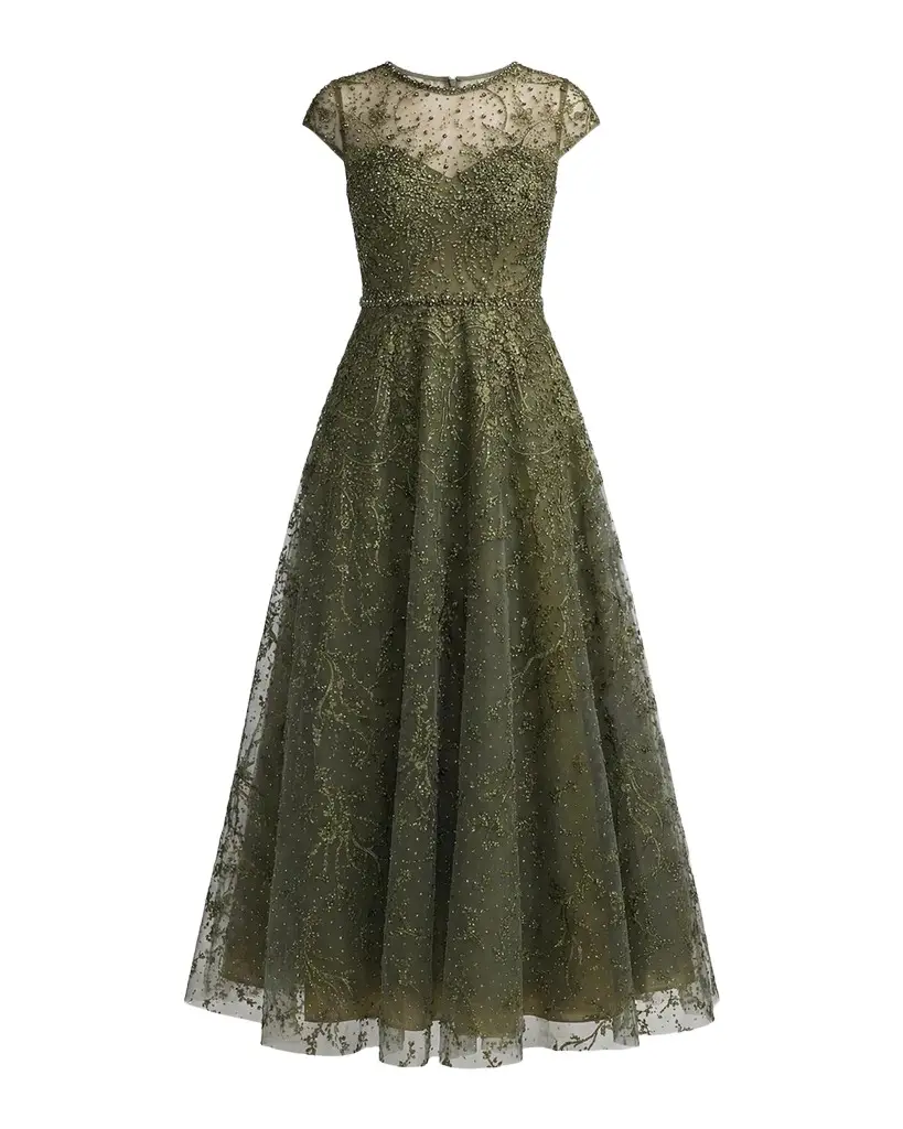 Mac Duggal Embellished Jewel Neck A-Line Cocktail Dress | Image 1 Mac Duggal Embellished Jewel Neck A-Line Cocktail Dress | Image 1