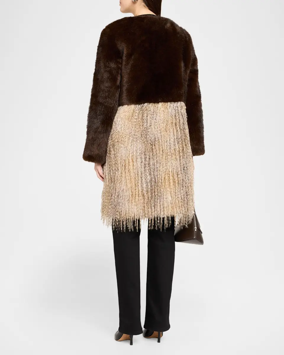 Ramy Brook Beverly Colorblocked Faux-Fur Jacket | Thumbnail 3 Ramy Brook Beverly Colorblocked Faux-Fur Jacket | Thumbnail 3