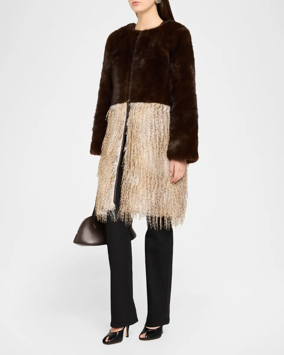Ramy Brook Beverly Colorblocked Faux-Fur Jacket | Thumbnail 4 Ramy Brook Beverly Colorblocked Faux-Fur Jacket | Thumbnail 4