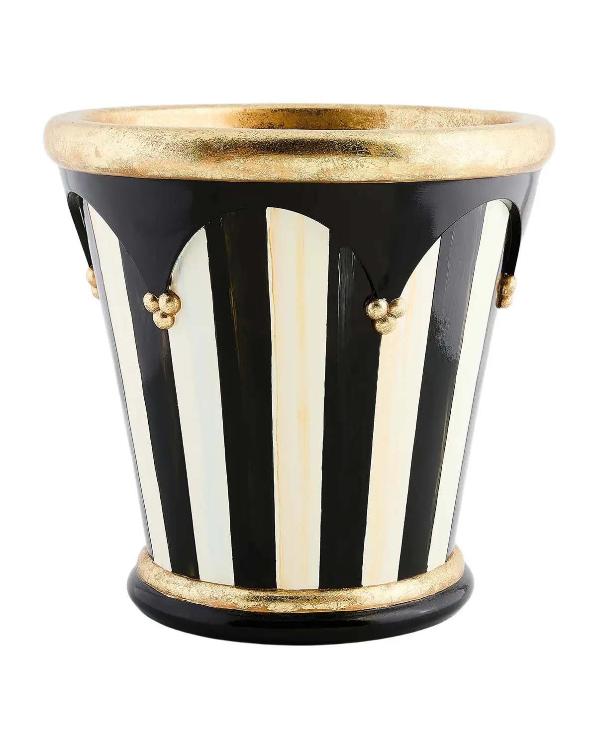 MacKenzie-Childs Courtly Stripe 13" Flower Pot