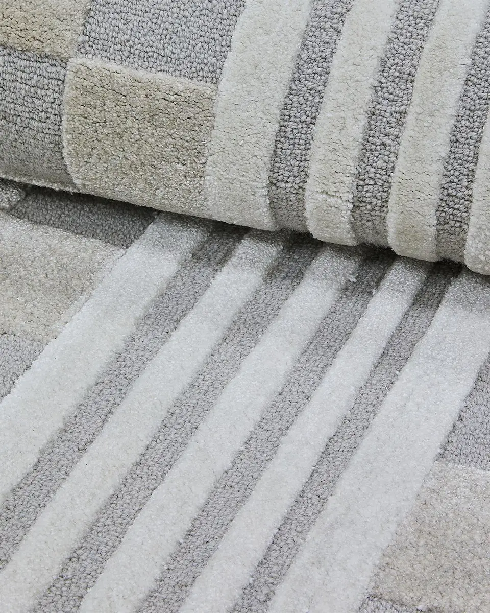 MacKenzie-Childs Light Grey Tonal Check Rug, 2 ' x 4 ' | Thumbnail 3 MacKenzie-Childs Light Grey Tonal Check Rug, 2 ' x 4 ' | Thumbnail 3