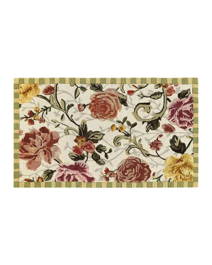 MacKenzie-Childs Golden Peonies Rug, 3 ' x 5 ' | Image 1 MacKenzie-Childs Golden Peonies Rug, 3 ' x 5 ' | Image 1