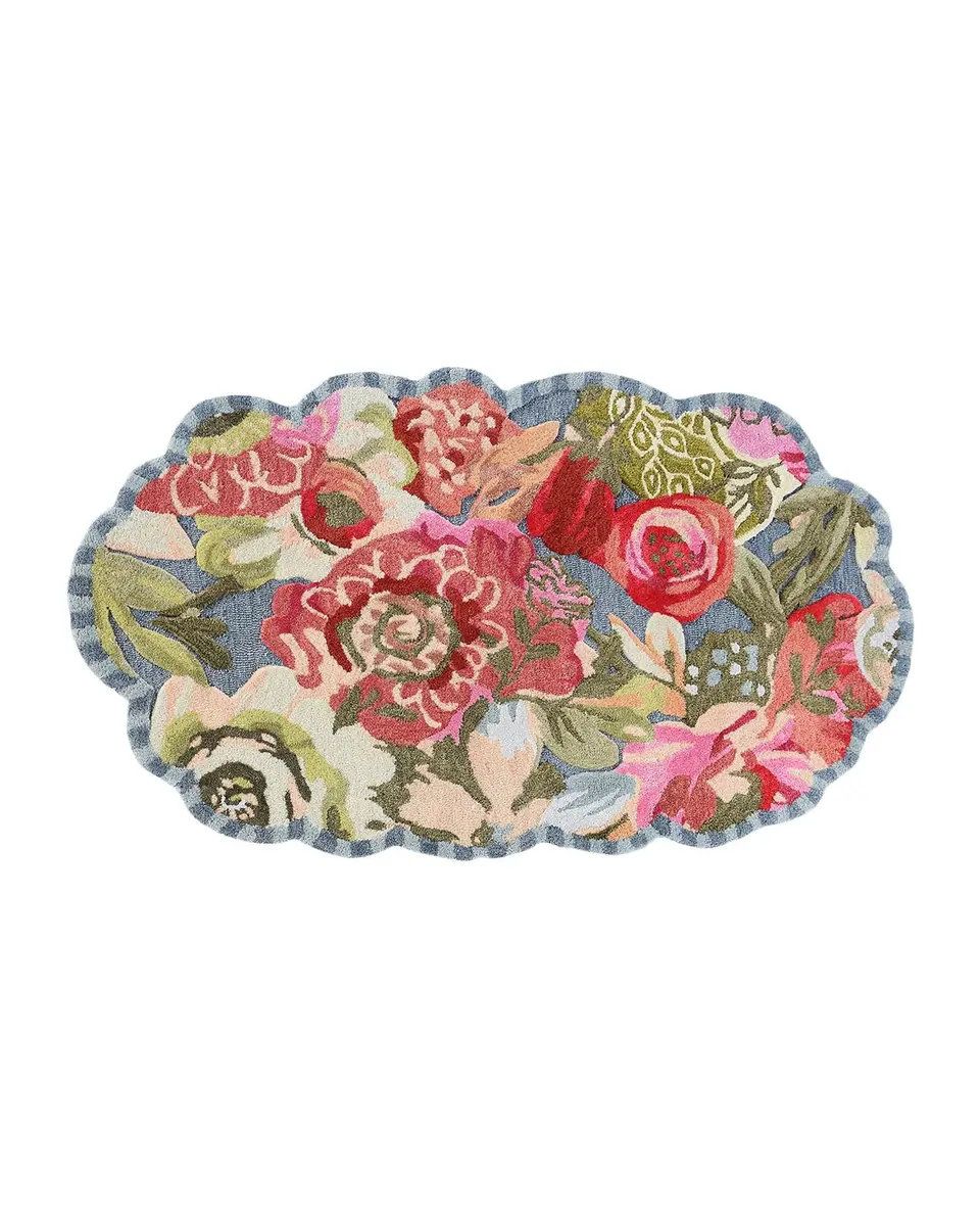 MacKenzie-Childs Sea Garden Floral Rug, 3 ' x 5 ' | Thumbnail 3 MacKenzie-Childs Sea Garden Floral Rug, 3 ' x 5 ' | Thumbnail 3