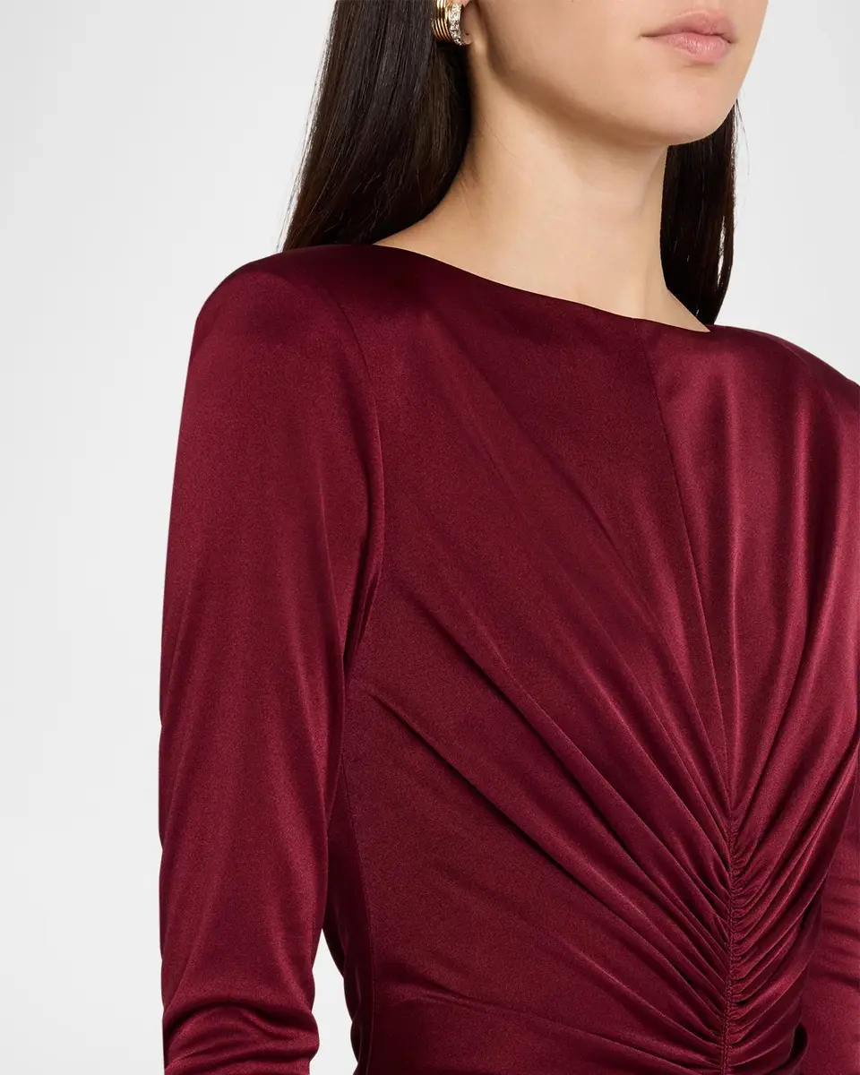 Et Ochs Thea Ruched Glossy Jersey Gown | Thumbnail 5 Et Ochs Thea Ruched Glossy Jersey Gown | Thumbnail 5