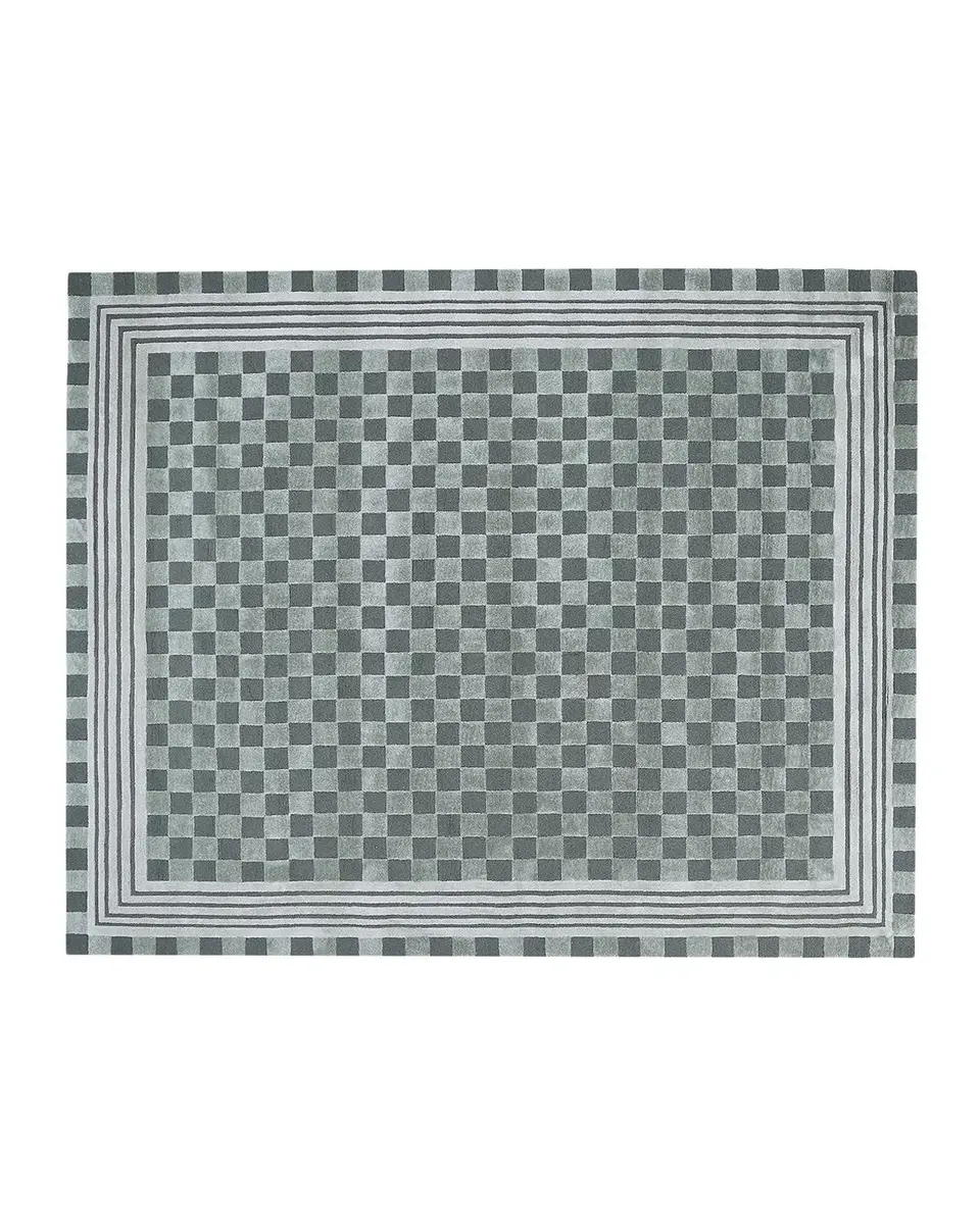 MacKenzie-Childs Sage Green Tonal Check Rug, 8 ' x 10 ' | Thumbnail 3 MacKenzie-Childs Sage Green Tonal Check Rug, 8 ' x 10 ' | Thumbnail 3
