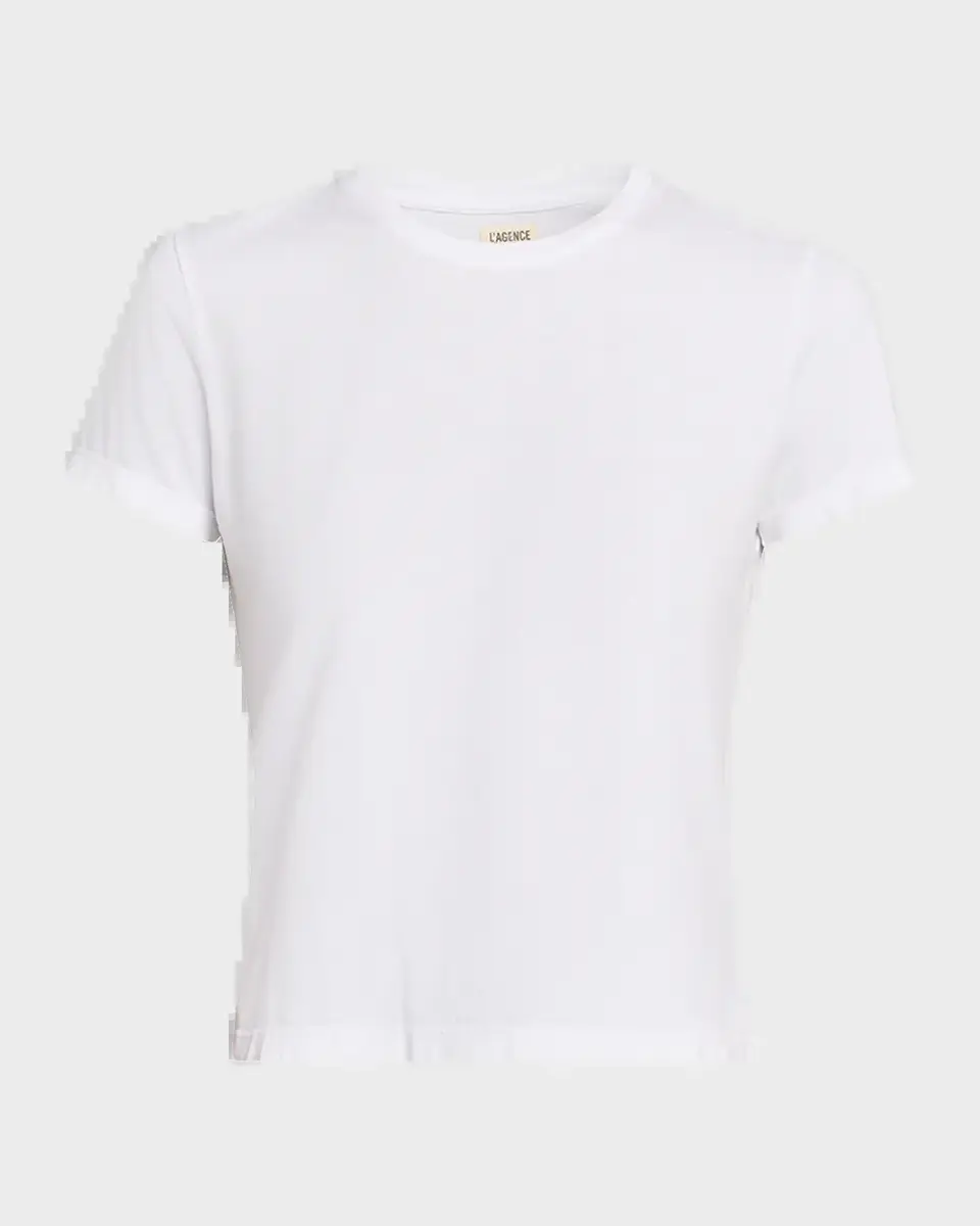 L'Agence Aileen Cotton Crewneck T-Shirt | Thumbnail 2